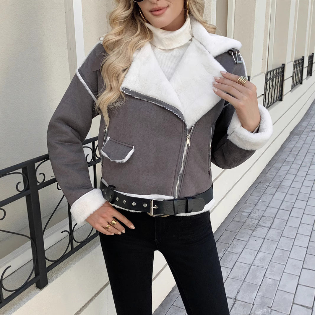 Collar Plush Jacket
