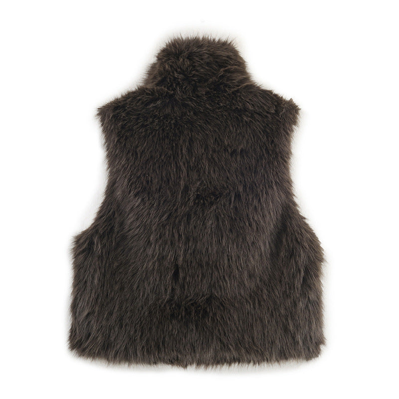 European And American Style Fashion Artificial Fur Effect Vest