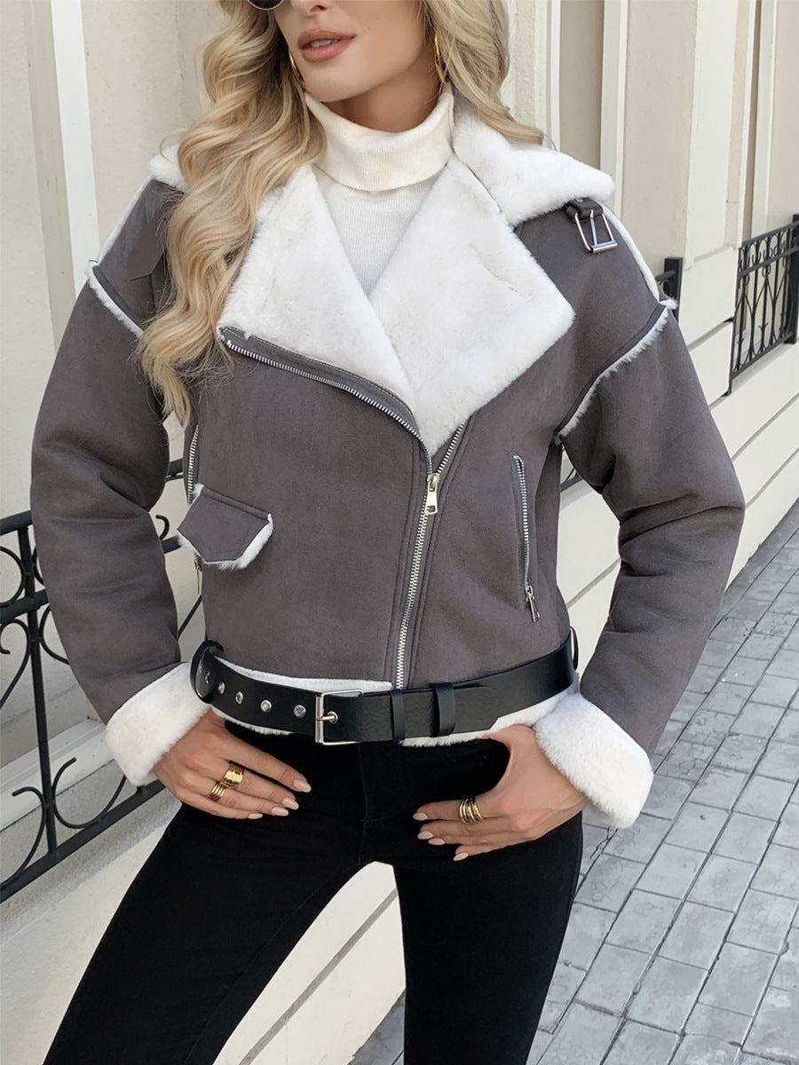 Collar Plush Jacket