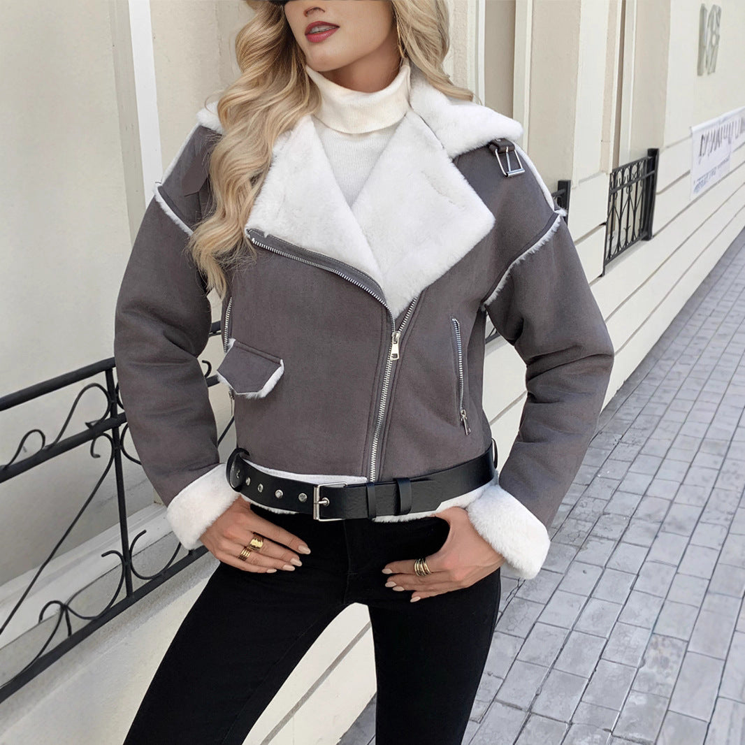 Collar Plush Jacket
