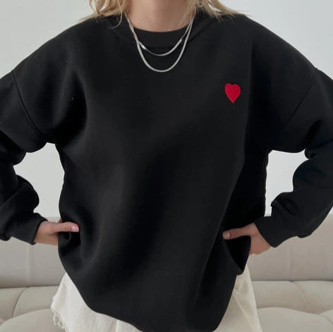 Casual Fashion Sweet Round Neck Sweatshirt Women