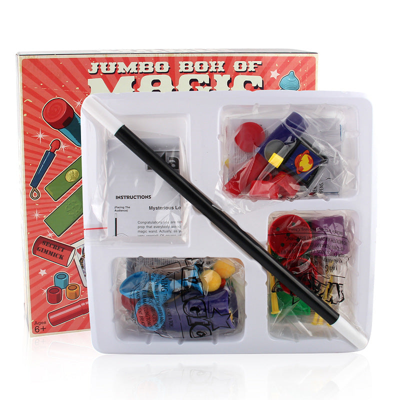 Jumbo Box of Magic set with colorful components and a red box on a white background