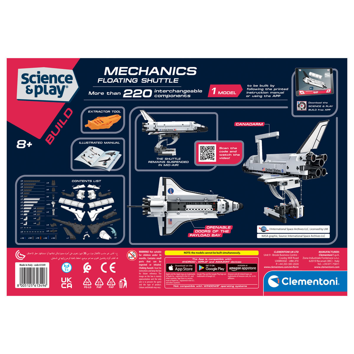Clementoni - NASA Mechanics Floating Space Shuttle STEM Kit