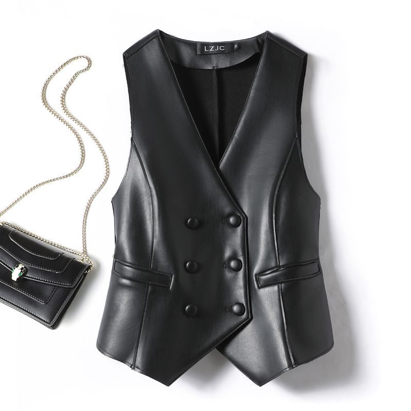 Faux Leather Waistcoat
