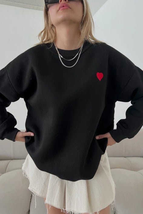 Casual Fashion Sweet Round Neck Sweatshirt Women