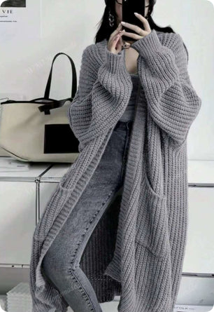 Idle Style Loose Thick Knitted Coat For Women